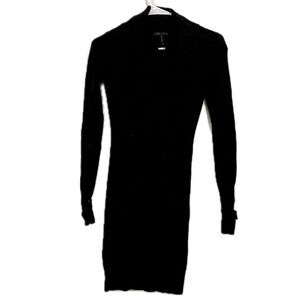 BCBGMaxAzria Black V-Neck Bodycon Dress‎